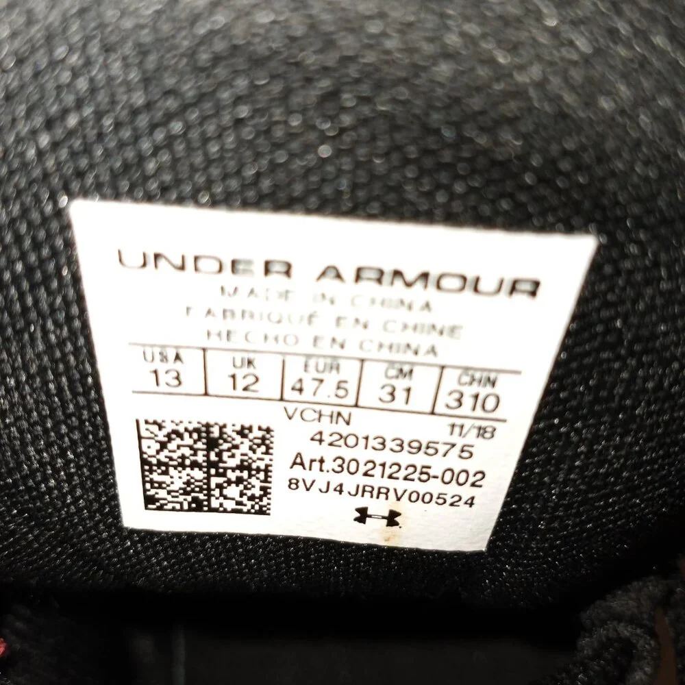 UNDER ARMOR UA CHARGED ROGUE BLACK PINK RUNNING ATHLETIC MEN S3